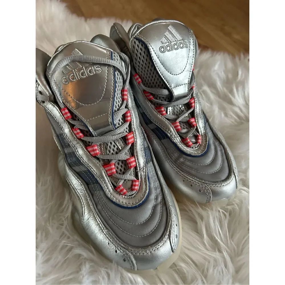 ADIDAS CRAZY BYW SILVER/BLUE/RED MID-TOP BASKETBALL SHOES EF5537 SIZE 7 men’s